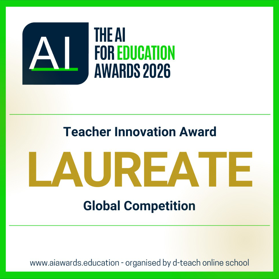 Teacher Innovation Award Laureate at The AI for Education Awards 2026